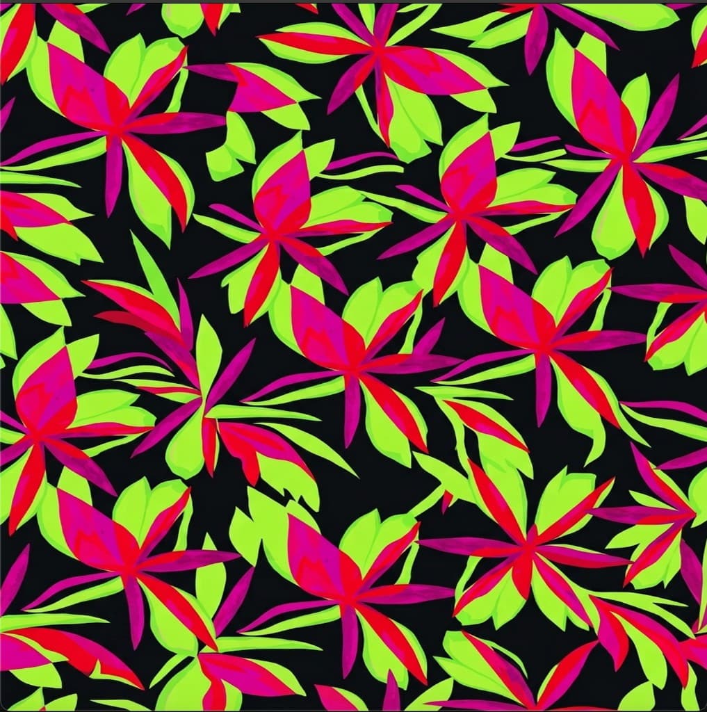 Neon Tropical Mini flat print