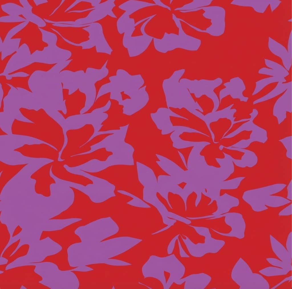 Red Floral Midi Dress flat print