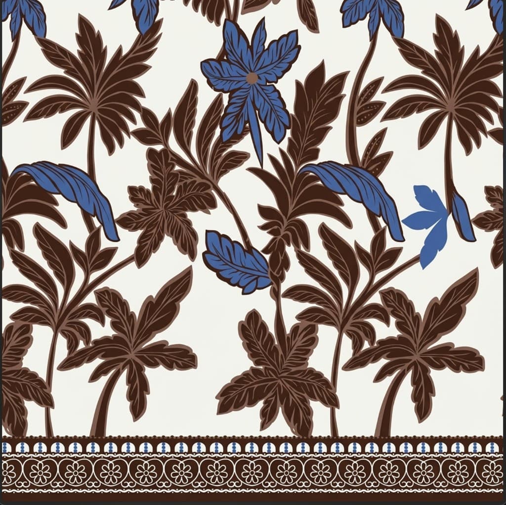 Tropical Maxi Dress flat print